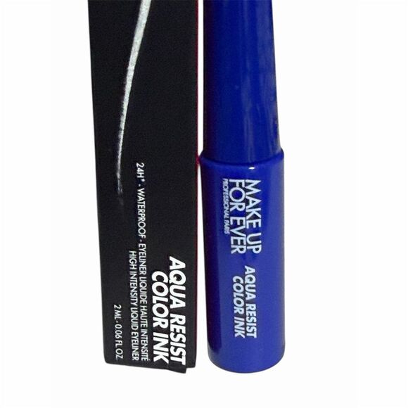 MAKE UP FOR EVER Aqua Resist Blue Liquid Eyeliner Waterproof Matte in COBALT - Picture 3 of 8